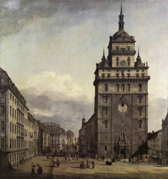 La Kreuzkirche à Dresde urbain Bernardo Bellotto Peinture à l'huile